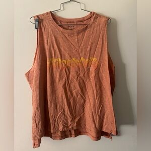 Roxy Coral and Yellow Floral Muscle Tee